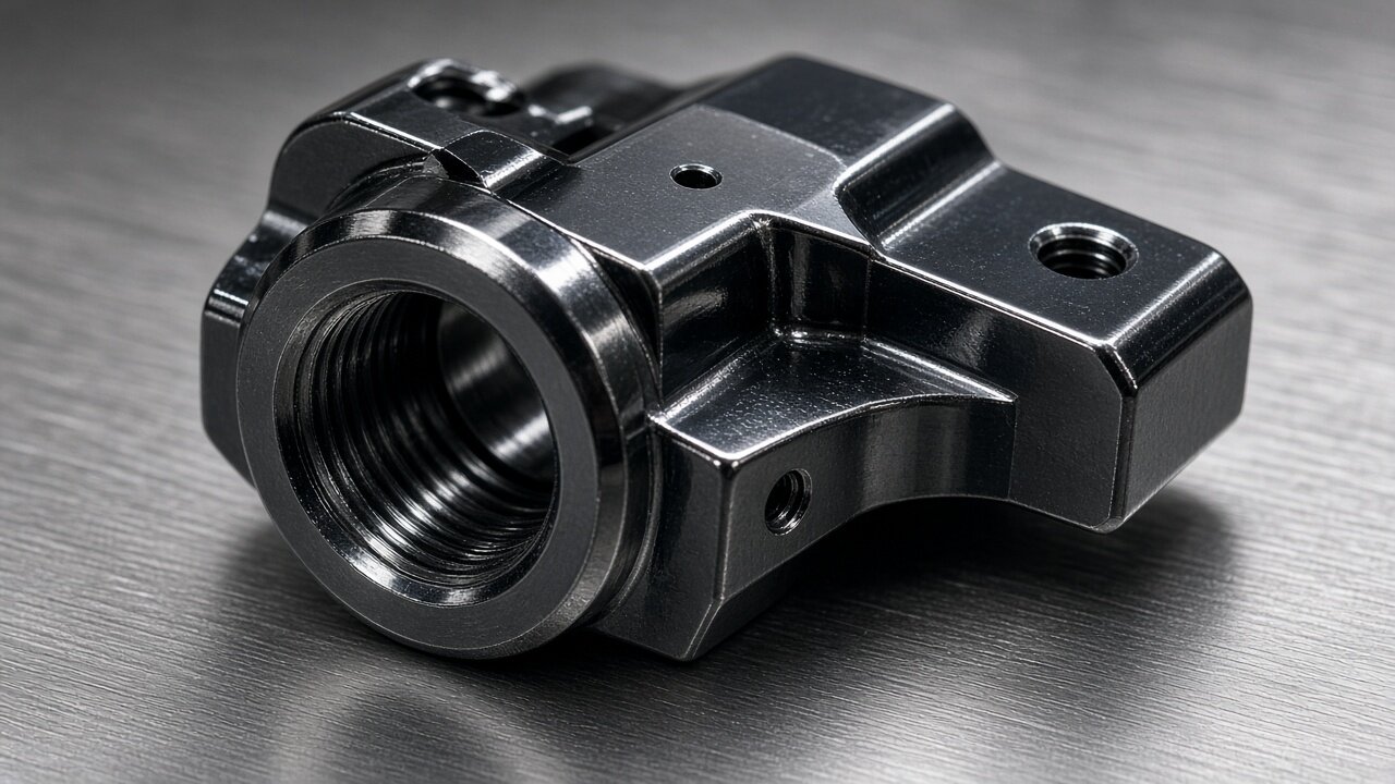 Close-up of finished metal parts